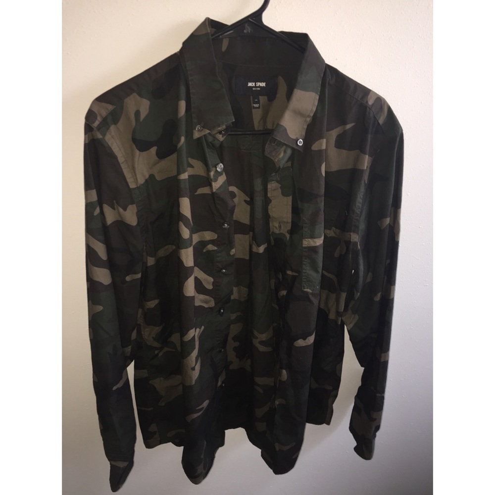 ♠️ Jack Spade ♠️ Green Buckner Camo Work Shirt